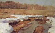 Isaac Levitan Spring,The Last Snow oil painting picture wholesale